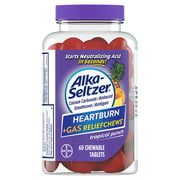 Alka-Seltzer Heartburn + Gas ReliefChews Tropical Punch Chewable Tablets, 60 count
