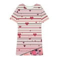 thumbnail image 3 of Jinhomg Womens Valentine's Day Dresses 2025 Trendy Heart Graphic Nightgown Plus Size Casual Short Sleeve Crew Neck Midi Dresses Sleepwear Lighten Deals of The Day Multicolor XXXL, 3 of 5