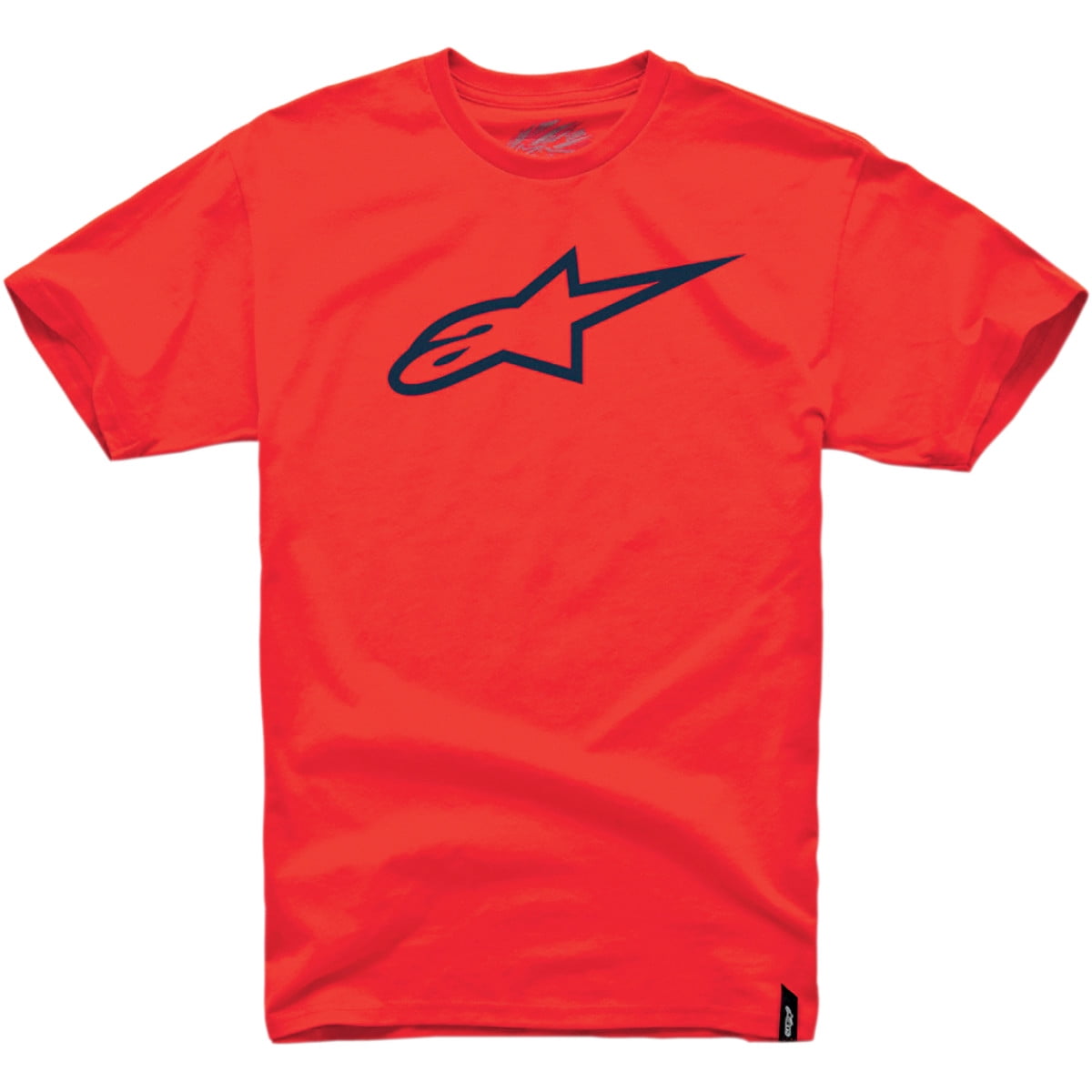 ALPINESTARS Casual Ageless T-shirt Casual (Solid Black/Red, X-Large ...