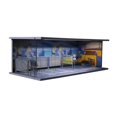 thumbnail image 3 of Siruishop Parking Lot Model Diorama Table Decor 1/64 Craftsmanship Collectibles Miniature Building Scene Photo Prop for Car Enthusiasts Sunset pattern, 3 of 8