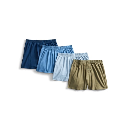 Weekend Academy Boys Cotton Blend Stretch Jersey Knit Boxers, 4-Pack, S-XL