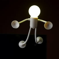 Changeable Shape Funny Sportsman Night Light, Suction Cup Bendable Mini Decorative Night Light, Suitable for Bedroom, Bathroom, Corridor, Kitchen-White