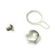 thumbnail image 5 of Carrete Baitcasting, placa de bloqueo, tuerca de manivela, piezas de repuesto, accesorios de aparejos, reparación DIY, mango de aleación de aluminio, Plata a la izquierda, 5 of 8