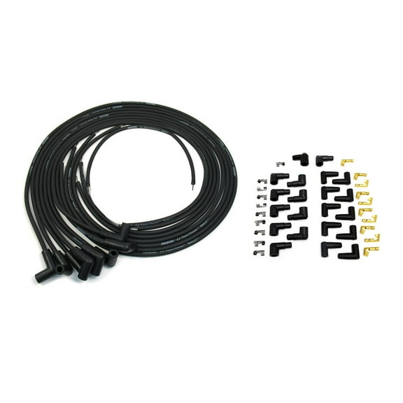 PerTronix 808290 Flame-Thrower Black 8mm Universal 90 Degree Spark Plug Wire for 8 Cylinder