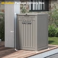 thumbnail image 2 of Nihsuao 48-Gallon Outdoor Package Delivery Box - Large Resin Storage Container with Lockable Lid, Waterproof Deck Box for Porches, Patios, Curbside, Gray, 2 of 8