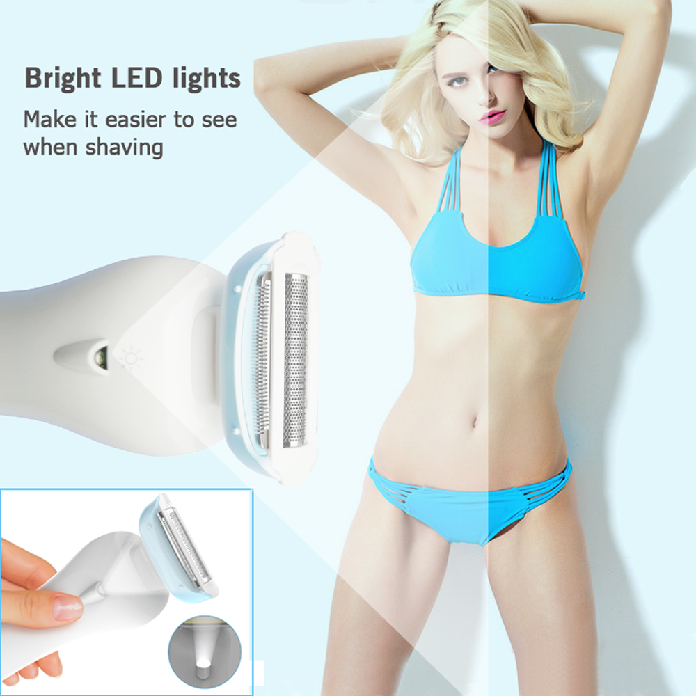 Sovob Electric Razor for Women Painless Lady Shaver Hair Remover for Womens Legs and Underarms Bikini Trimmer Wet and Dry Waterproof with LED Light