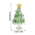 thumbnail image 3 of Bomd Mini Glass Christmas Decoration, Crystal Decoration With Colorful Lights And Golden Star, for Holiday Celebrations, Home, Office, Desk, Party Decor And Christmas Gift(Green White), 3 of 7