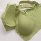 thumbnail image 5 of Sujetador sin aros con hebilla delantera de encaje de color liso para mujer - Camiseta sin aros, tejido de poliéster, tallas L-XXXXL, cómodo para todas las estaciones, 5 of 7