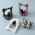 thumbnail image 2 of Orejeras con estampado de leopardo, cálidas orejeras de felpa de estilo europeo y americano para invierno, orejeras de felpa con protección para los oídos, lindas orejeras plegables, 2 of 6