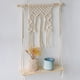 thumbnail image 4 of Estante colgante de pared - Estantes de pared con cuerda tejida hecha a mano - Para cocina, baño, almacenamiento en el hogar, estante flotante de pared para plantas de interior, 4 of 6