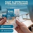 thumbnail image 3 of ProHeal Lens Wipes XXL, 250 Count - 10"x7" for Eye Glasses, Watches, Display Screens, 3 of 6