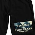 thumbnail image 2 of Twin Peaks 1990 Welcome To Twin Peaks Population 51,201 Men's Black Lounge Shorts-Medium, 2 of 5