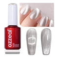thumbnail image 1 of Ozzeal Crystal Cat Eye Gel Esmalte de uñas 0.5 fl oz Plata Magnético Gel Esmalte de uñas Primavera Verano Glitter Gel Esmalte de uñas Diamond Shimmer Sparkle Gel Polish Soak off UV LED Light para Nail, 1 of 5
