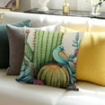 thumbnail image 3 of Summer Tropical Cactus Floral Decorative Throw Pillow Covers Burlap Square Outdoor Cushion Cover Pillow Case for Couch Car Sofa Bed Decor, 3 of 5