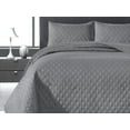 thumbnail image 2 of EleganHome 3-Piece Quilt Set Gray Color, Diamond Pattern Bedspread/Coverlet Queen Size (90"x90"), 2 of 5