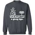 thumbnail image 2 of OXI Crewneck Sweatshirt - Well,That's Not a Goog Sign,Basic Casual Sweatshirts for Men's and Women Fleece Sweatshirt Long Sleeve- Charcoal Medium, 2 of 2