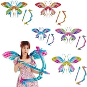 Lamuusaa Butterfly Balloon and Arrow Toy, Inflatable Fairy Party Decor Set for Kids Girls Birthday Gifts Halloween Party Photo Prop