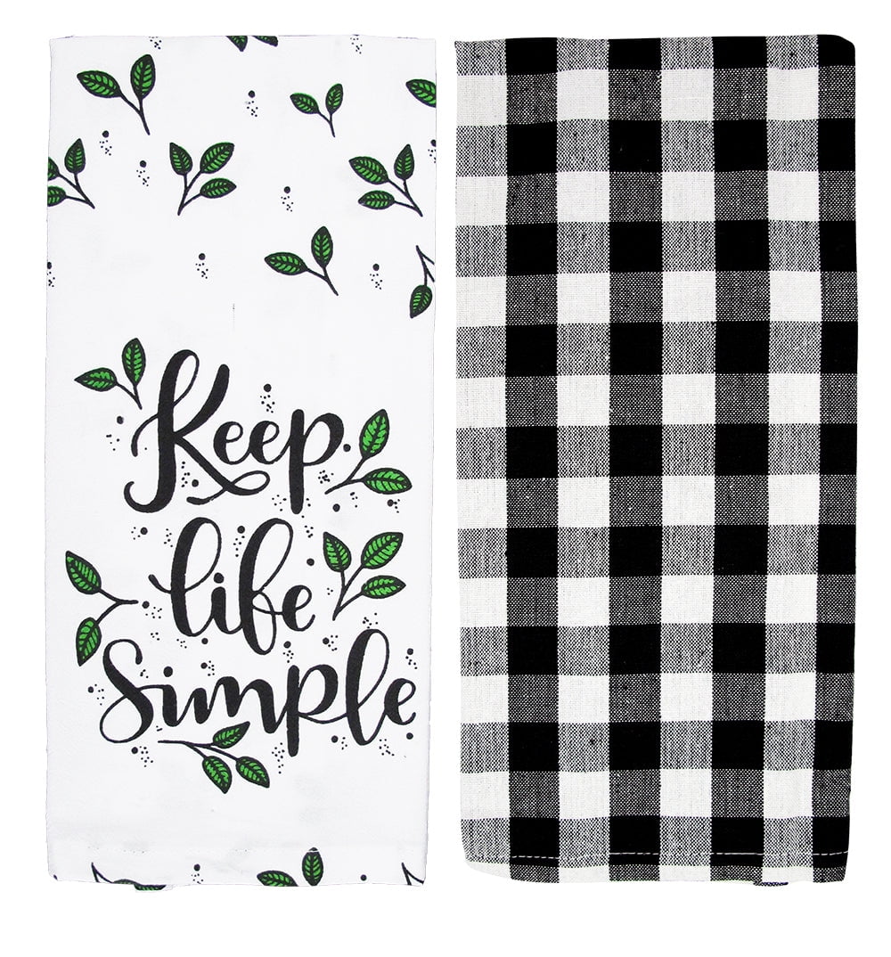 Decorative Buffalo Plaid Kitchen Towels Set of 8 Cute Flour Sack Dish Towels 100% Cotton Home Use