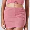 thumbnail image 7 of Gubotare Skirts for Women Denim Womens Mini Denim Skirt Mid Waist Mini Dress Jean Skirts (Pink,Size S), 7 of 7