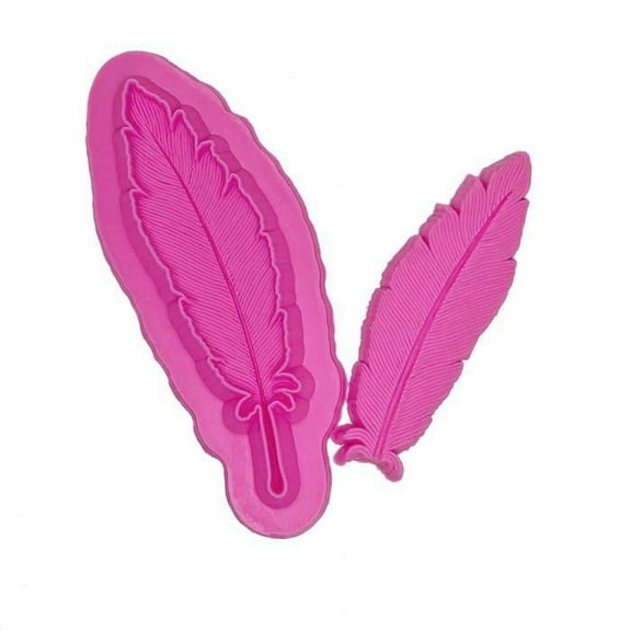 2 PC Feather Silicone Mold Set 5x1 inches | Bakell
