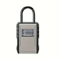 thumbnail image 1 of Estbridge Extra Large Weatherproof Key Lock Box with Resettable 4-Digit Combination Code  Durable Aluminum Wall Mounted Storage for Car and House Keys  Secure Locking Mechanism  Black & G, 1 of 5