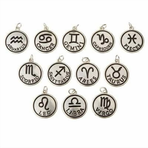 Bead Landing Rhodium-Colored Zodiac Charms, 12 Packs: 12 ct. (144 total)