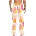 thumbnail image 4 of FORMRS Mens Pajama Pants with Pockets Sleepwear Lounge Bottoms Sizes S-2XL, Pink Floral Orange, 4 of 7