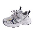 thumbnail image 2 of Kids Sneakers, Kids Sneakers for Boys Girls Running Tennis Shoes Non-Slip Mesh Sports Shoes Tennis Walking Casual Fashion Lightweight Breathable Athletic Little Big Kid, Gray US-10C/EU-26, 2 of 3