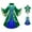 Green Floral, variant on IDOPIP Halloween Sanderson Sisters Costume Kids Girls Sarah Mary Winifred Witch Dress with Cape Fancy Dress up Cosplay Suit for Photo Shoot Party 6-7 Years Green