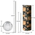 thumbnail image 5 of 20oz Fall Pumpkins and Flowers Pattern Skinny Tumblers Stainless Steel Tumbler with Lid and Straw,Vacuum Insulated Double Wall Travel Tumbler Cups with Cleaning Brush for Coffee,Tea, 5 of 6