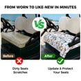thumbnail image 4 of Golf Cart Seat Covers for 2 Seater, Blue Brown Spring Floral Soft Microfiber Cart Seat Towel Blanket, Summer Botanical Art Absorbent Breathable Non Slip Bench Seats Protector for Golf Course 51"x31", 4 of 9