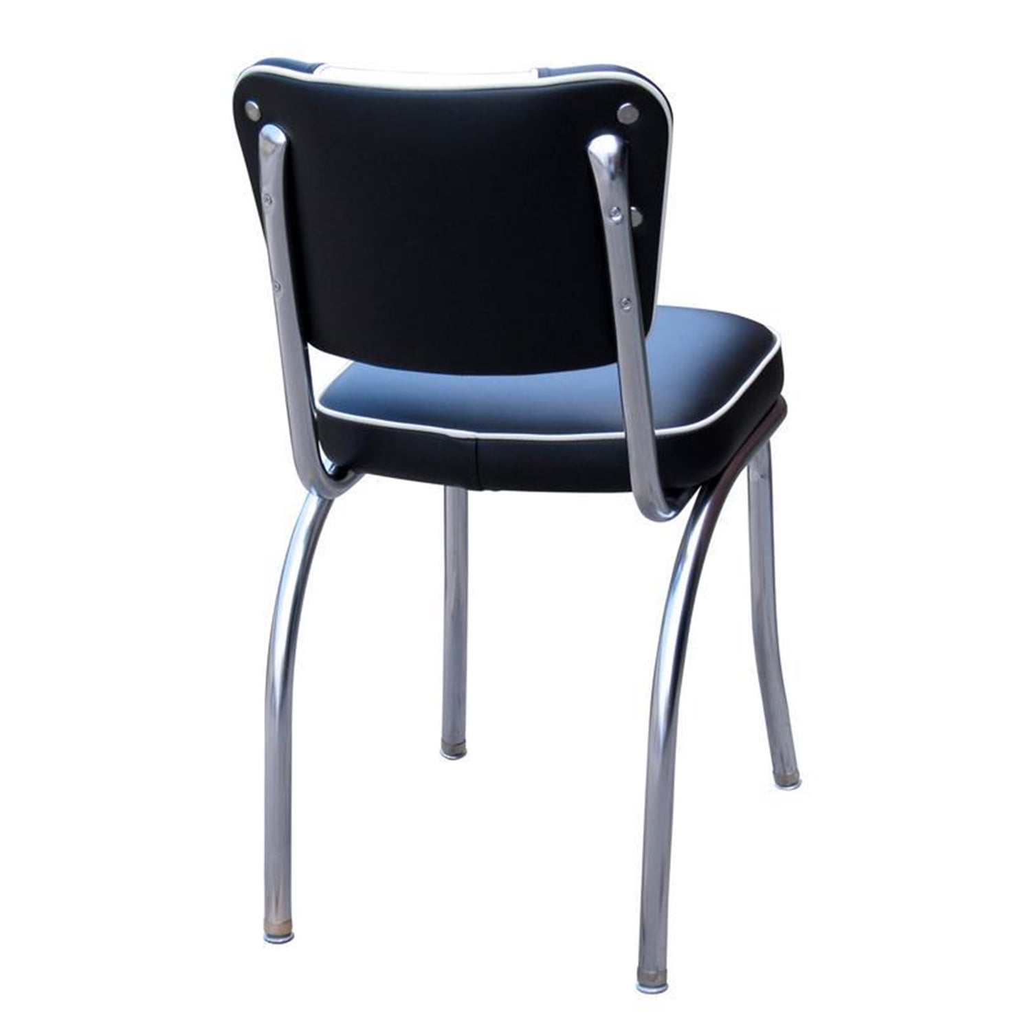 Richardson Seating Retro Diner Side Chair-Color:Black/White,Seat