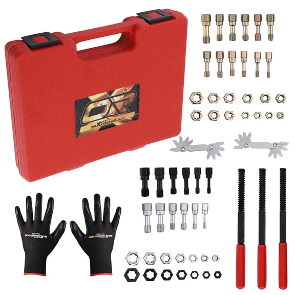 maXpeedingrods 56Pcs Thread Restorer Kit, Rethread Repair Tool, UNC UNF & Metric Thread Chaser Repair Set with Thread Pitch Gauge