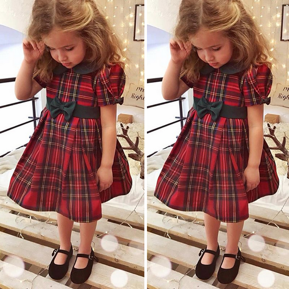 plaid christmas dress baby girl
