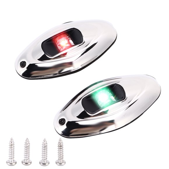 Boat Navigation Light, Marine Sailing Signal Lamps Green Red  For Pontoon For Skeeters For Yacht