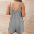 thumbnail image 5 of ZZwxWA Rompers for Women 2025 Summer Casual Sleeveless Romper Adjustable Spaghetti Strap Loose Shorts Overalls Jumpsuit, 5 of 7