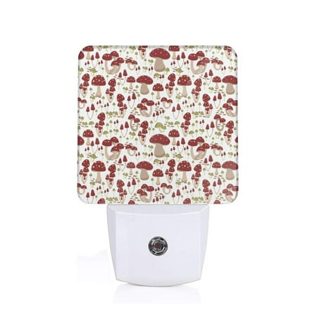

Sigee Mushroom for Night Lights Plug into Wall Dusk to Dawn Sensor Warm White Led Night Light 0.5W for Kid Hallway