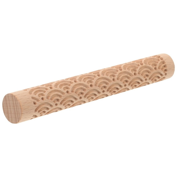 FRCOLOR Wooden Clay Texture Roller for DIY with and Wood Assorted Color