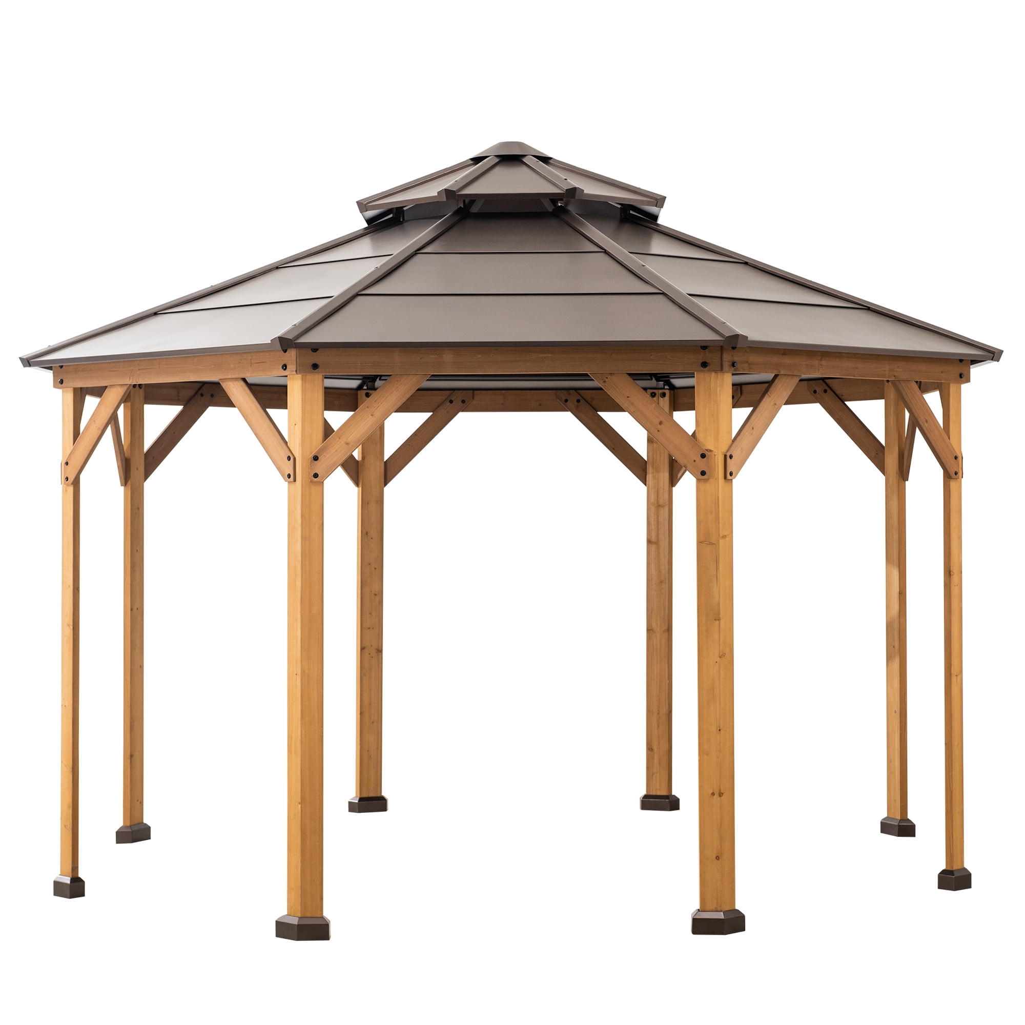 Sunjoy Nebraska Collection 12 ft. x 12 ft. Cedar Framed Octagon Gazebo
