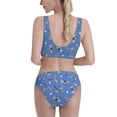 thumbnail image 5 of High Waisted Bikini Sets For Women, Bee Dragonfly Blue Swimsuits Tummy Control, Two Pieces Bathing Suit, 5 of 8