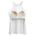 thumbnail image 5 of Baberdicy Built-in Bra Camisole - Women's Seamless Sleeveless Undershirt, Supportive Padded White Layering Tank Top (White | S), 5 of 6