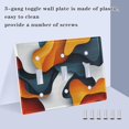 thumbnail image 3 of Yayeee Toggle Light Switch Wall Plate 2-Gang 4.56"x4.48" Decorative Outlet Cover, Abstract Wavy, 3 of 7