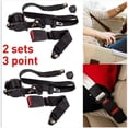 thumbnail image 2 of 2X Universal 3 Point Retractable Car Safety Belt Seat Belt, 2 of 5