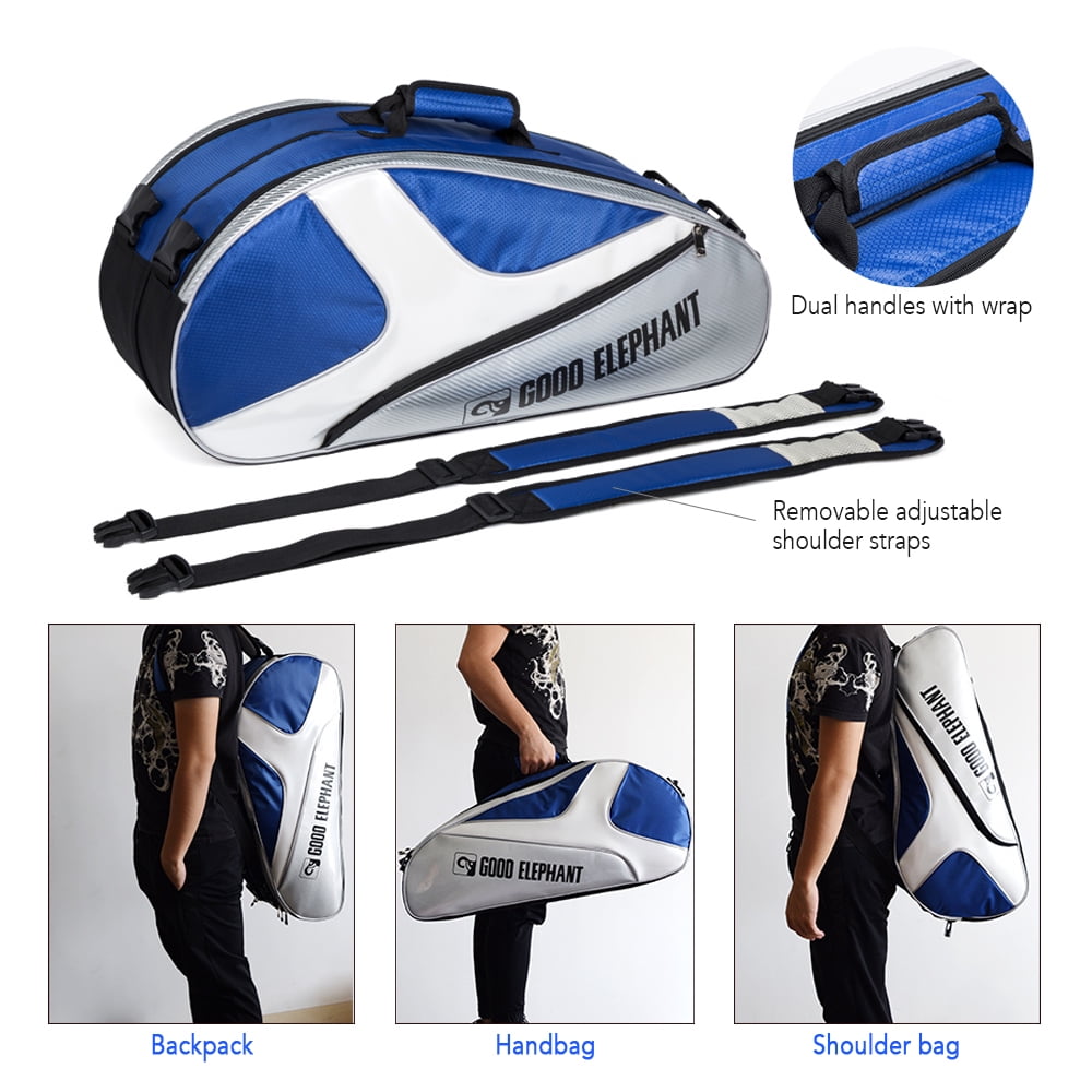tennis racquet bag with shoe compartment