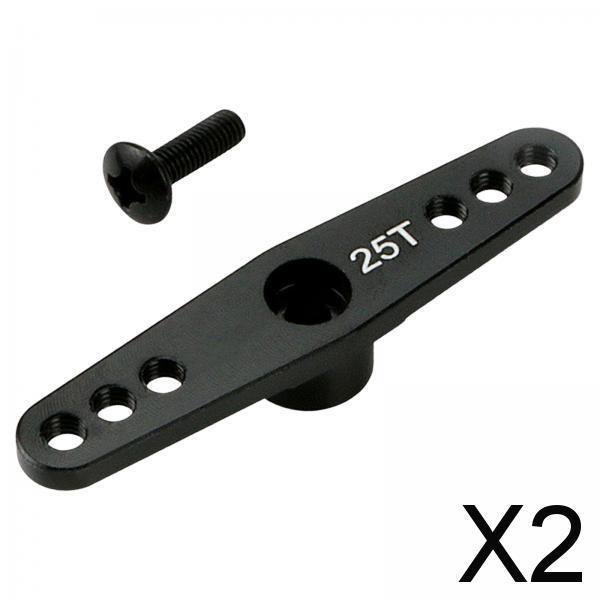 2x RC Aleación 25T Dirección Servo Brazo Mejora 47mm Servo Cuerno para 6 RC Piezas de Juguete Modelo Accesorios 2 piezas