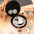 thumbnail image 2 of Shisuyan Portable Case For Headphones USB Earphone Case Zipper Protect Pouch Container Cable Earbuds Bag Box Organizer Coin Purse Black, 2 of 8