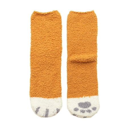 

SUZY Girls Sleeping Socks 1 Pair Keep Warm Contrast Color Cute Thicken Cartoon Sleeping Socks