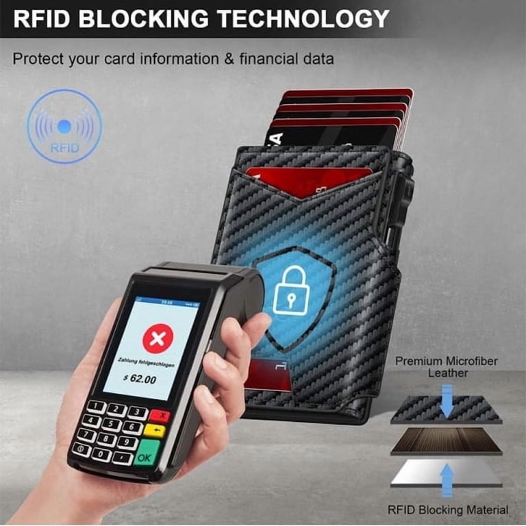 Slim Carbon Fiber Bifold Wallet, RFID Blocking photo 5