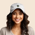 thumbnail image 3 of Dalix Cosmic Frog Embroidered Womens Cotton Dad Hat Baseball Cap Adjustable in White, 3 of 5