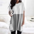 thumbnail image 2 of gakvbuo Short Sleeve Tunic Tops For Women To Wear With Leggings Summer Tops Round Neck Blouse T-Shirt Pullover Long Dressy With Pockets, 2 of 6